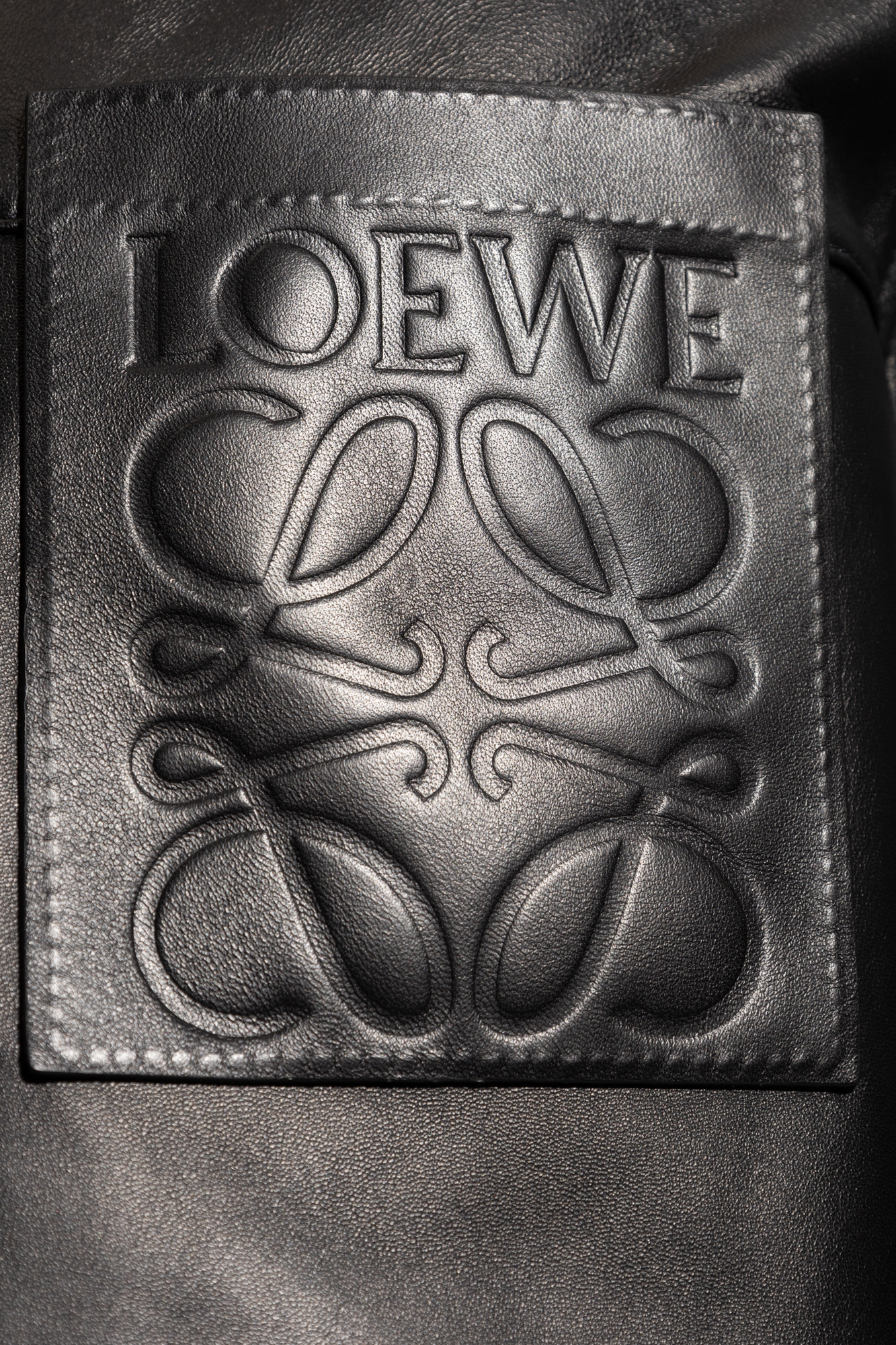 LOEWE clothing here | Black Leather jacket Loewe